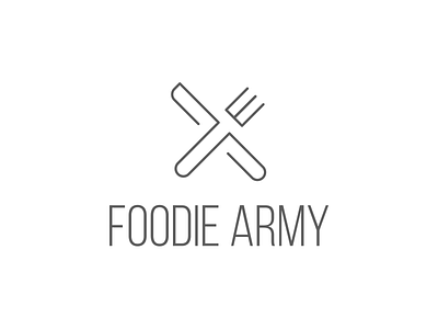 FoodieArmy logo blog clean food logo minimal plane restaurant review