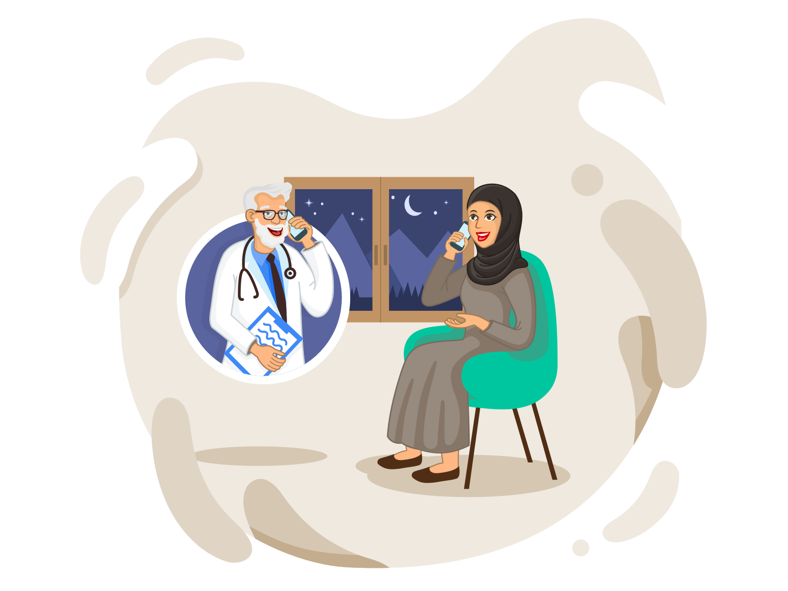 Telemedicine Illustration By Jakub Wojciechowski For VisualPanda On 