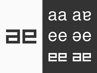 Typography Explorations For Letters 'ae' adobe ae design graphic illustrator logo logotype symbol typography