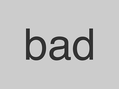 Typography Exploration of Word bad by Mandar Apte