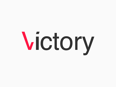 Typography Exploration of word Victory by Mandar Apte approve check currect design experiment exploration expression graphic sign type typography victory