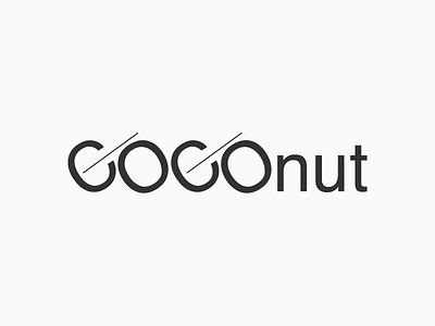 Coconut Logotype Designed by Mandar Apte coconut design graphic logo logotype nature season straw symbol tree water