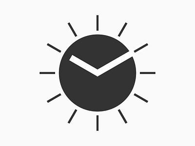 Clock & Correct Sign - Logo & Symbol Visualisation clock correct design forks graphic logo success sun symbol time victory visualise