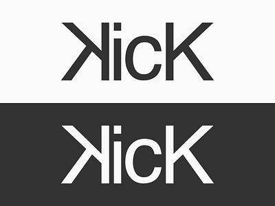 Kick Logotype Experiment & Exploration by Mandar Apte abuse action brand design graphic hit kick logo logotype symbol typography