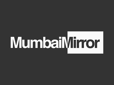 Mumbai Mirror Logotype Design Experiments 5 design graphic india logo maharashtra mirror mumbai opposite reflect side symbol two