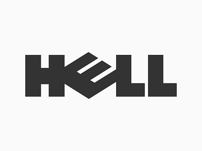 Hell - Typography Exploration by Mandar Apte computer dell design fun graphic hell humour logo network symbol typography visual
