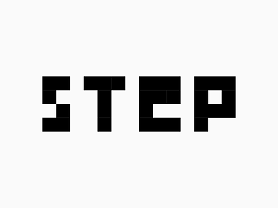 STEP bit box brand brick design graphic logo logotype simple square step symbol