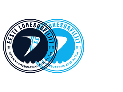 Estonian Kiteboarding Association – Secondary Logo / Badge badge branding eesti estonia kiteboarding kitesurf kitesurfing logo rebrand