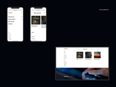 Orion | Menu operation clean minimalism swiss design swiss style typography ui web