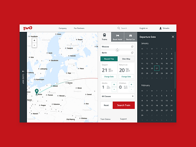 Russian Railways Concept concept product design service design ui web website design