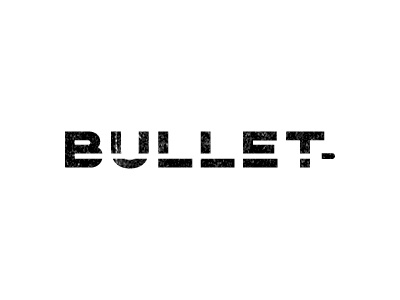 Bullet black brand bullet fun idea identity logo mark white