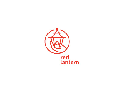 red lantern aged brand branding care health idea latern logo logos mark old red