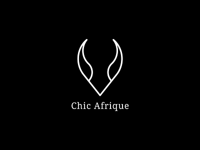 Chic Afrique africa afrique animal antelope brand clothes fashion idea line logo mark market minimal