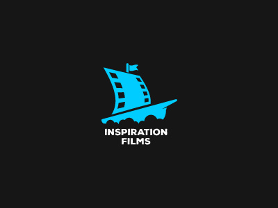 inspiration films brand cinema cloud dream films kino logo logos mark movie ship