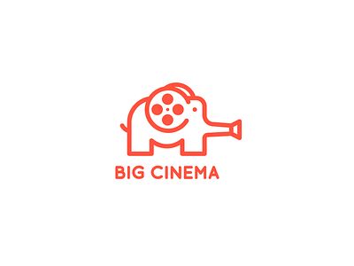 Big Cinema animal brand camera cinema elephant film idea logo logos mark