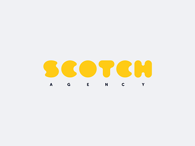 Scotch agency black creative flat font fonts idea lettering logo logos logosketch logotype marl minimal yellow