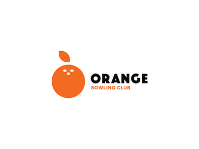 Orange ball bowling brand flat idea logo logos logotype mar minimal orange