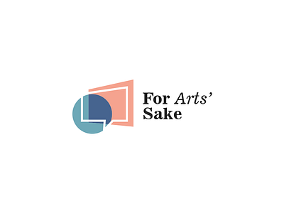 For Arts' Sake abstract art brand chat flat idea intrview logo logodesign logos logotype minimal museum talk