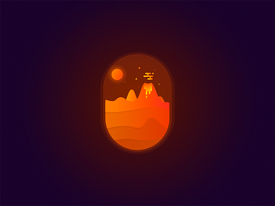 Volcano illustration