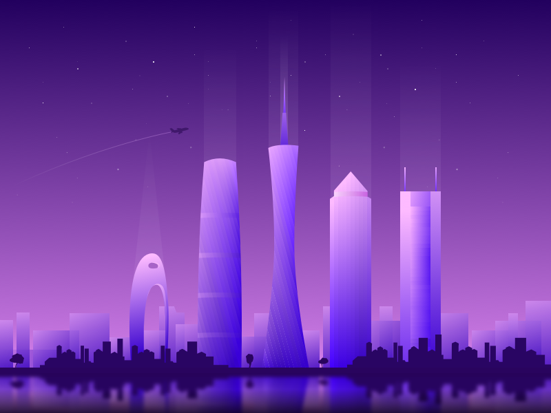 City：In Guangzhou by Qingyun on Dribbble