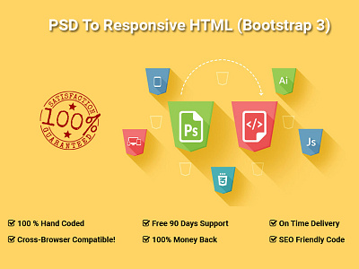 PSD To HTML $59 css html html5 psd psd to bootstrap psd to html
