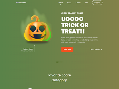 Halloween 3d front end graphic design logo ui website