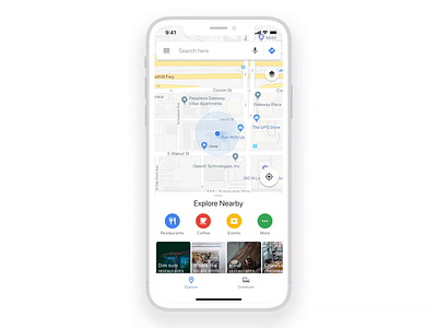 Adding Parking Services into Google Maps animation click through google interaction design maps parking ui ux