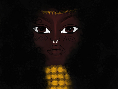 African Queen graphic design illustration illustrations logos