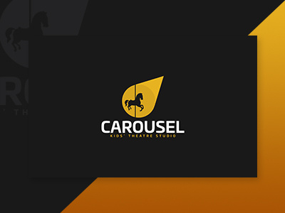Carousel Logo brand identity branding carousel children horse ked theater logo design logos spotlight studio theme park
