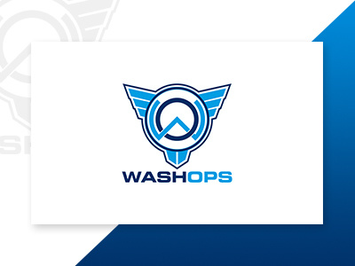 Wash Ops Logo army badge brand identity branding cleaning logo design logos ops squad team wash ops washing