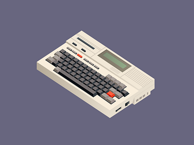 Epson HX-20 computer epson hx 20 icon illustration isometric isometric design isometric illustration old retro vector vintage