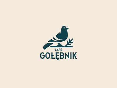 Cafe Gołębnik logo design bird cafe cafe logo coffee icon illustrator logo minimalism pigeon vector