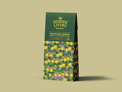 Lemon Tea packaging design box design leaf lemon package packagedesign pattern retro simple design tea vintage