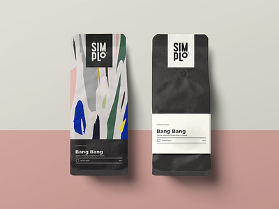 Simplo Coffee Bag Design abstract bag branding coffee minimalism packaging