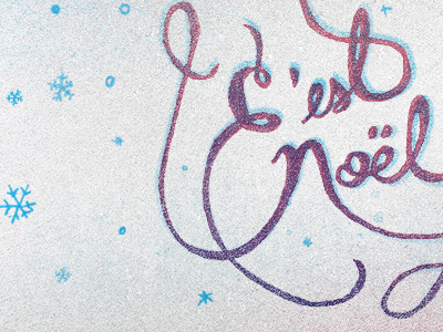 Noel christmas colour fun hand holiday snowflakes texture type typography