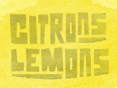 Type custom fruit lemon lettering packaging texture type typography watercolor watercolour