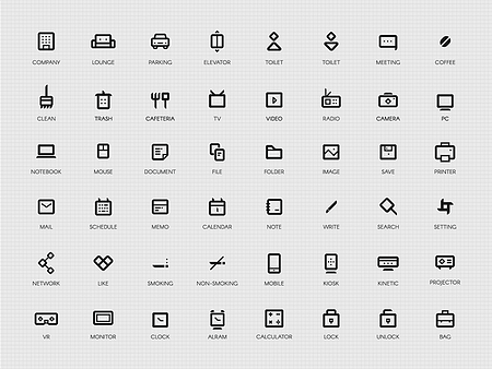 50 company Icon Set by yunjung on Dribbble