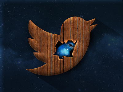 Flying Twitter bird photoshop twitter