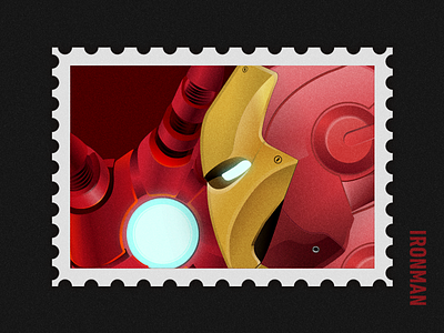 Civil War stamp Illustration civilwar illustration illustrator ironman marvel