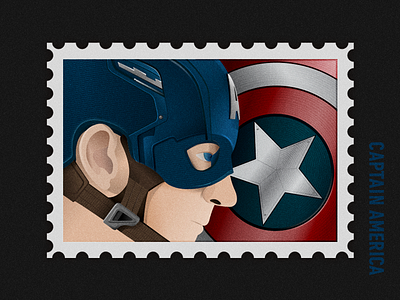 Civil War stamp Illustration captainamerica civilwar illustration illustrator marvel