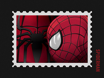 Civil War stamp Illustration civilwar illustration illustrator marvel spiderman