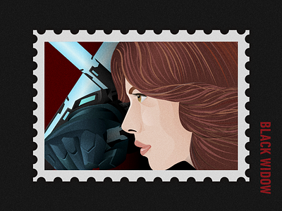 Civil War stamp Illustration blackwidow civilwar illustration illustrator marvel