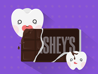 Chicapoca addiction adobe character chocolate hersheys illust illustrator sugary tooth