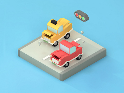 lowpoly_car 3dwartwork artwork c4d car cinema4d illust lowpoly