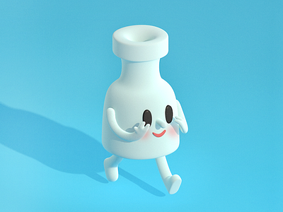 milk c4d character design graphicdesign illust milk modeling shy subdivision