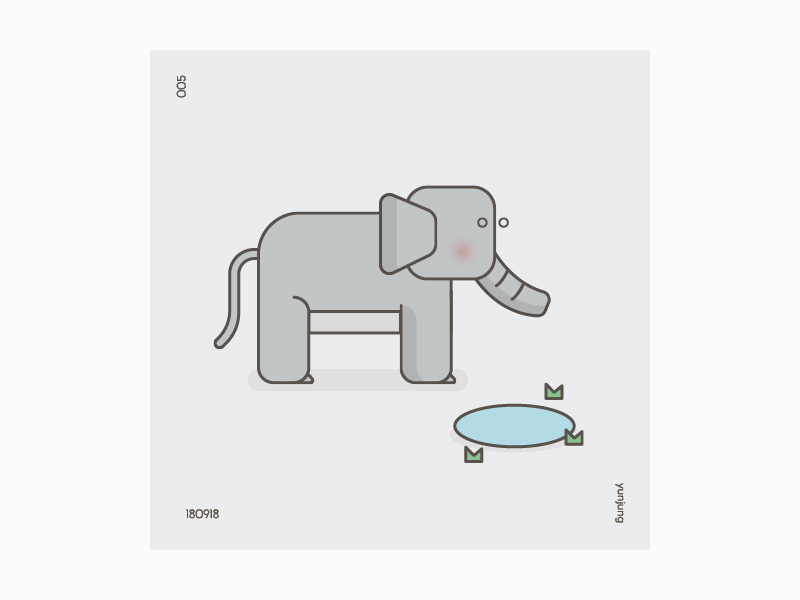 005 animal animation design elephant illustration illustrator motion