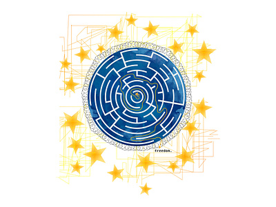 Labyrinth design graphic design illustration poster