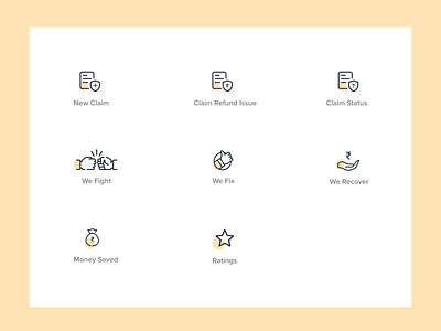 Icons for Sureclaim Website