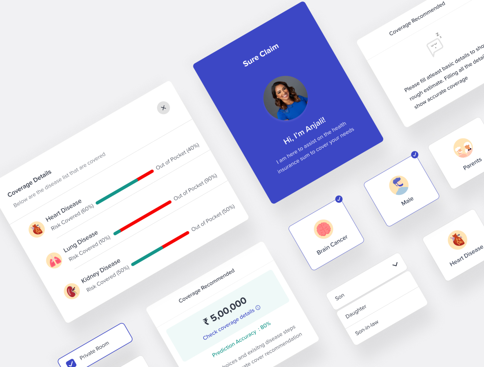 Insurance Recommendation Components by Pavan Kumar Kota 🇮🇳 on Dribbble