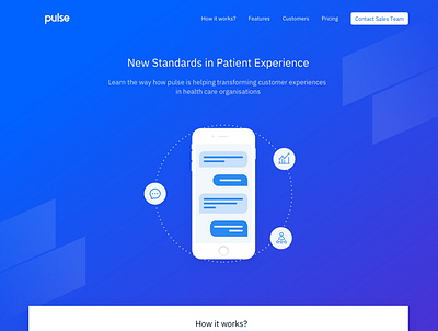 Pulse Landing Page dashboard feedback health care landing landing page landing page concept landing page ui landingpage ui ux webdesign website website design